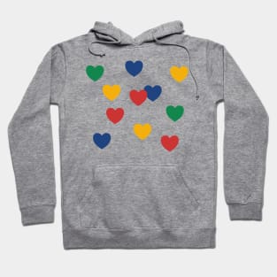 Rainbow hearts abstract, bight and cheerful multi colored hearts Hoodie